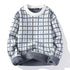 Men's Casual Plaid Knit Pullovers